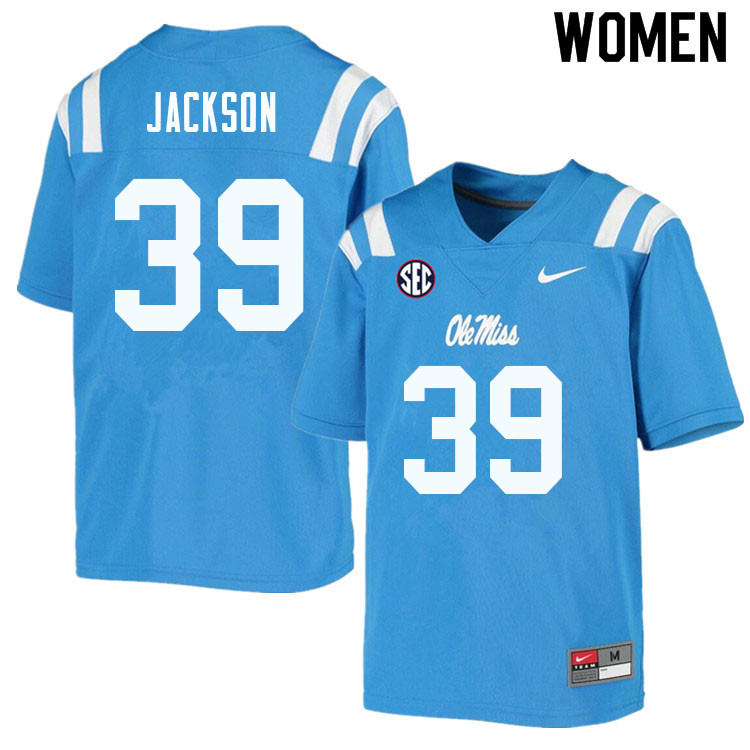 Dink Jackson Ole Miss Rebels NCAA Women's Powder Blue #39 Stitched Limited College Football Jersey LLV4658UT